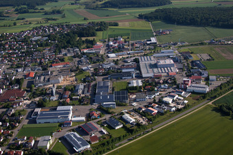 Industriegebiet Gottlieb-Daimler-Straße in Laichingen im Bundesland Baden-Württemberg, Deutschland