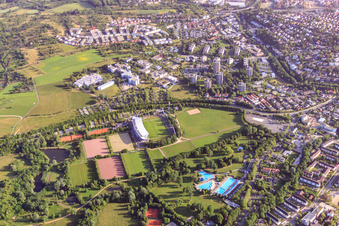 Ringelbach, Stadion Kreuzeiche, Wellenfreibad Markwasen in Reutlingen im Bundesland Baden-Württemberg, Deutschland