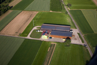 Schrägluftbild von Ortsteil Wankheim in Kusterdingen im Bundesland Baden-Württemberg, Deutschland