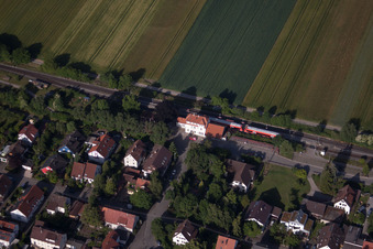 Bahnhof im Ortsteil Entringen in Ammerbuch im Bundesland Baden-Württemberg, Deutschland