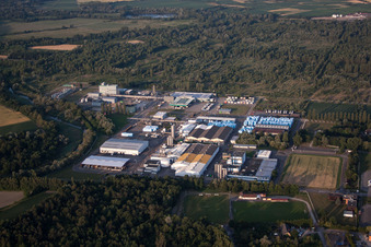 Luftbild von Drusenheim im Bundesland Bas-Rhin, Frankreich