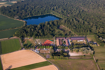 Luftbild von Gebäude des Reitstall - Reiterhof - Marstall des Reitverein Lahr e.V. im Ortsteil Kippenheimweiler in Lahr/Schwarzwald im Ortsteil Langenwinkel im Bundesland Baden-Württemberg, Deutschland