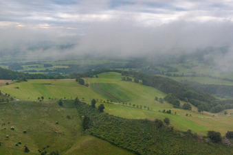 Luftbild von Ortsteil Sieblos in Poppenhausen im Bundesland Hessen, Deutschland