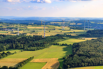 Windpark in Freiensteinau im Bundesland Hessen, Deutschland