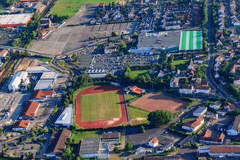 Sportplatz des FC Germania 08 Wächtersbach e.V. am GLOBUS Wächtersbach im Bundesland Hessen, Deutschland