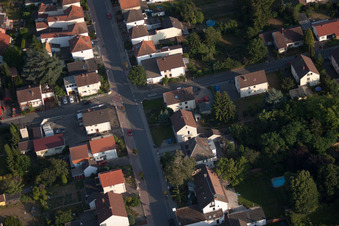 Ortsteil Dannstadt in Dannstadt-Schauernheim im Bundesland Rheinland-Pfalz, Deutschland von oben