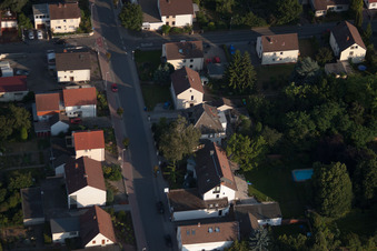 Ortsteil Dannstadt in Dannstadt-Schauernheim im Bundesland Rheinland-Pfalz, Deutschland vom Flugzeug aus