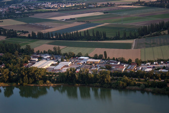 Luftbild von Industriestr im Ortsteil Roxheim in Bobenheim-Roxheim im Bundesland Rheinland-Pfalz, Deutschland