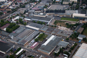 Frankenthal im Bundesland Rheinland-Pfalz, Deutschland aus der Drohnenperspektive