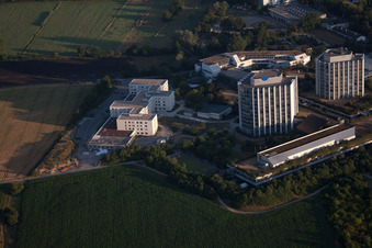 Ortsteil Oggersheim in Ludwigshafen am Rhein im Bundesland Rheinland-Pfalz, Deutschland von oben gesehen