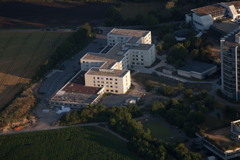 Ortsteil Oggersheim in Ludwigshafen am Rhein im Bundesland Rheinland-Pfalz, Deutschland vom Flugzeug aus