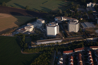 Drohnenbild von Ortsteil Oggersheim in Ludwigshafen am Rhein im Bundesland Rheinland-Pfalz, Deutschland