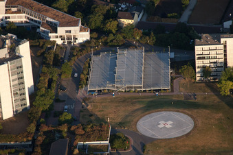 Luftaufnahme von Ortsteil Oggersheim in Ludwigshafen am Rhein im Bundesland Rheinland-Pfalz, Deutschland