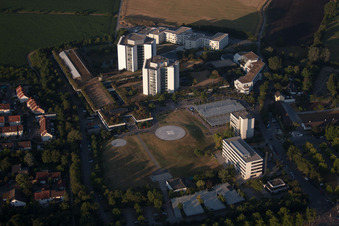 Oggersheim, BG-Klinik in Ludwigshafen am Rhein im Bundesland Rheinland-Pfalz, Deutschland aus der Drohnenperspektive