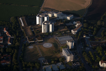 Luftaufnahme von Ortsteil Oggersheim in Ludwigshafen am Rhein im Bundesland Rheinland-Pfalz, Deutschland