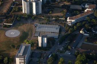 Ortsteil Oggersheim in Ludwigshafen am Rhein im Bundesland Rheinland-Pfalz, Deutschland vom Flugzeug aus