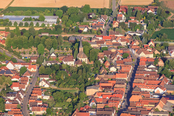 Protest. Kirche in Gommersheim im Bundesland Rheinland-Pfalz, Deutschland
