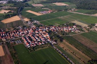 Erlenbach bei Kandel von Norden im Bundesland Rheinland-Pfalz, Deutschland von einer Drohne aus