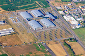 Messe Karlsruhe mit dm-arena im Ortsteil Forchheim in Rheinstetten im Bundesland Baden-Württemberg, Deutschland