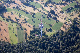 Ortsteil Grünwettersbach in Karlsruhe im Bundesland Baden-Württemberg, Deutschland von einer Drohne aus