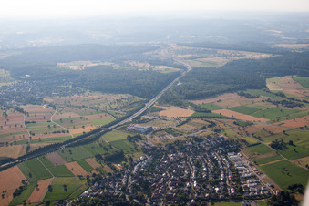 Drohnenaufname von Ortsteil Palmbach in Karlsruhe im Bundesland Baden-Württemberg, Deutschland
