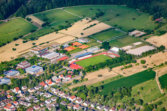 Luftbild von Sonotronic Stadion im Ortsteil Langensteinbach in Karlsbad im Bundesland Baden-Württemberg, Deutschland