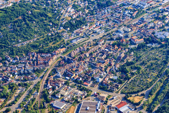 Habermehlstraße und Kleingartenanlage der Gemeinschaft der Gartenfreunde Brötzingen e. V in Pforzheim im Bundesland Baden-Württemberg, Deutschland