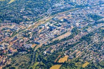 Messplatz an der Habermehlstraße im Ortsteil Weststadt in Pforzheim im Bundesland Baden-Württemberg, Deutschland