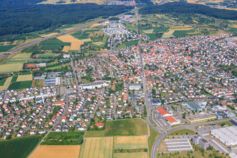 Leonberger Straße in Rutesheim im Bundesland Baden-Württemberg, Deutschland