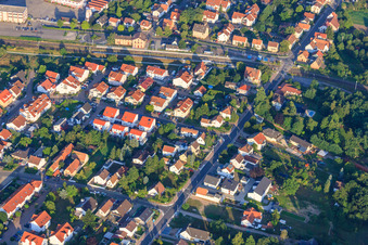 Bahnhof in Bellheim im Bundesland Rheinland-Pfalz, Deutschland
