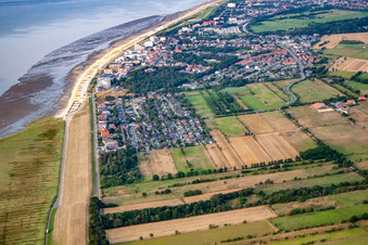 Meeres-Küste der Nordsee im Ortsteil Duhnen in Cuxhaven im Bundesland Niedersachsen, Deutschland