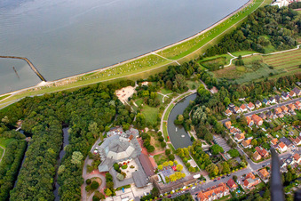 Kurpark im Ortsteil Döse in Cuxhaven im Bundesland Niedersachsen, Deutschland
