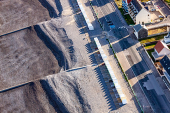 Schrägluftbild von Cayeux-sur-Mer im Bundesland Somme, Frankreich