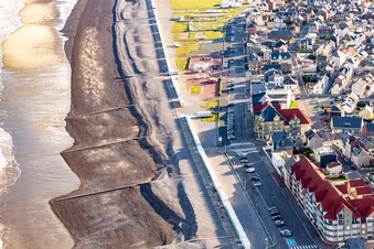 Cayeux-sur-Mer im Bundesland Somme, Frankreich von oben