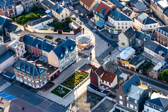 Cayeux-sur-Mer im Bundesland Somme, Frankreich aus der Luft betrachtet