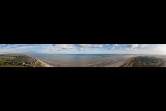 Panorama in Cayeux-sur-Mer im Bundesland Somme, Frankreich