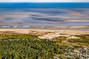 Cayeux-sur-Mer im Bundesland Somme, Frankreich von oben