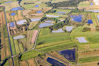 Cayeux-sur-Mer im Bundesland Somme, Frankreich von einer Drohne aus