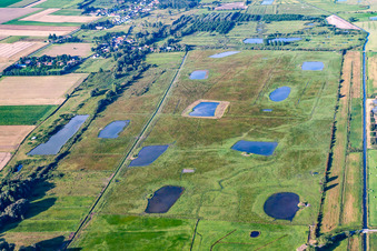 Cayeux-sur-Mer im Bundesland Somme, Frankreich von der Drohne aus gesehen