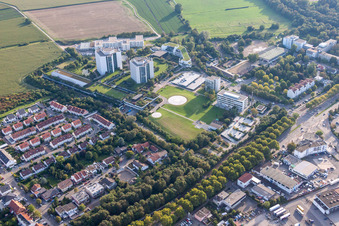 BG Unfallklink im Ortsteil Oggersheim in Ludwigshafen am Rhein im Bundesland Rheinland-Pfalz, Deutschland aus der Luft