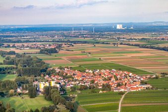 Freimersheim im Bundesland Rheinland-Pfalz, Deutschland aus der Luft