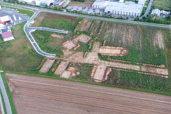 Herxheim, Archäologische Grabung am neuen Gewerbegebiet NW in Herxheim bei Landau im Bundesland Rheinland-Pfalz, Deutschland