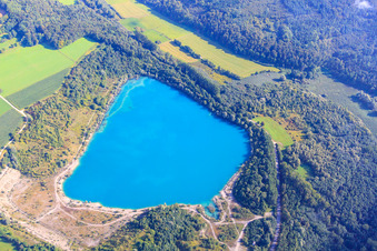 Uferbereiche am Binninger Seee des Binninger Ried im Ortsteil Binningen in Hilzingen im Bundesland Baden-Württemberg, Deutschland