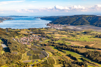 Drohnenaufname von Ortsteil Bodman in Bodman-Ludwigshafen im Bundesland Baden-Württemberg, Deutschland