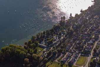 Luftbild von Camping am See in Allensbach im Bundesland Baden-Württemberg, Deutschland