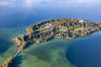 Luftbild von Mainau im Ortsteil Egg in Konstanz im Bundesland Baden-Württemberg, Deutschland