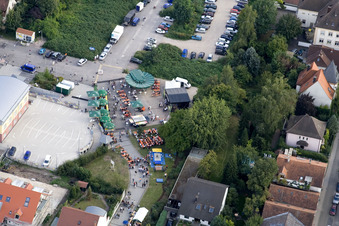 Luftbild von Stadtfest Kandel am Verbandsgemeindeplatz im Bundesland Rheinland-Pfalz, Deutschland