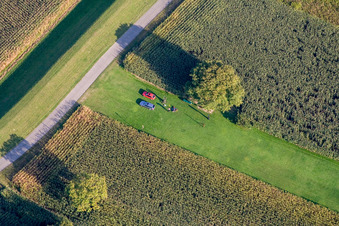 Luftbild von Modellflugplatz in Hagenbach im Bundesland Rheinland-Pfalz, Deutschland