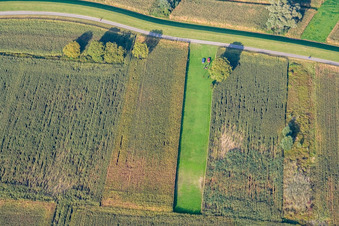 Luftaufnahme von Modellflugplatz in Hagenbach im Bundesland Rheinland-Pfalz, Deutschland
