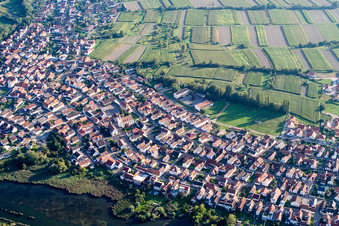 Luftbild von Neuburg am Rhein von Südosten im Bundesland Rheinland-Pfalz, Deutschland